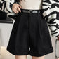 High Waist Wide Leg Corduroy Shorts