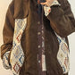 Retro Geometric Pattern Corduroy Jacket