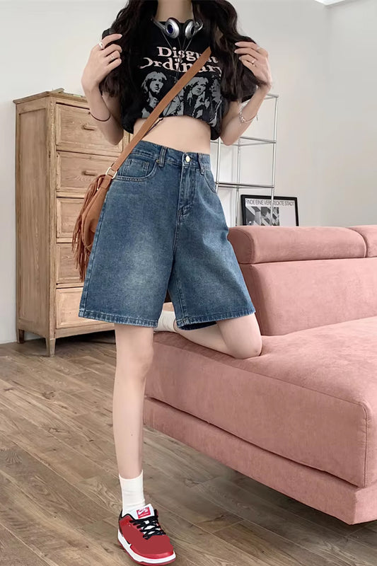 High Waist Casual Summer Denim Shorts Jeans