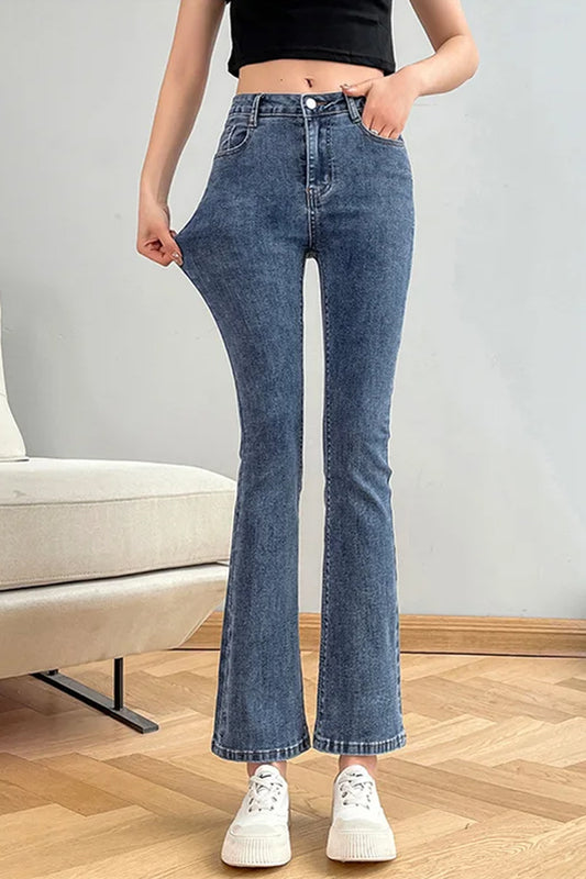 High Waist Long Skinny Stretchy Ankle Jeans Pants