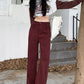 High Waist Dark Colors Casual Jeans Pants