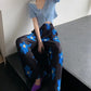 Loose Daisy Pattern Pleated Long Pants