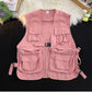 Cute Multi Pockets Vest Jacket