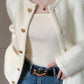 Long Sleeve O-Neck Elegant Cardigan Sweater