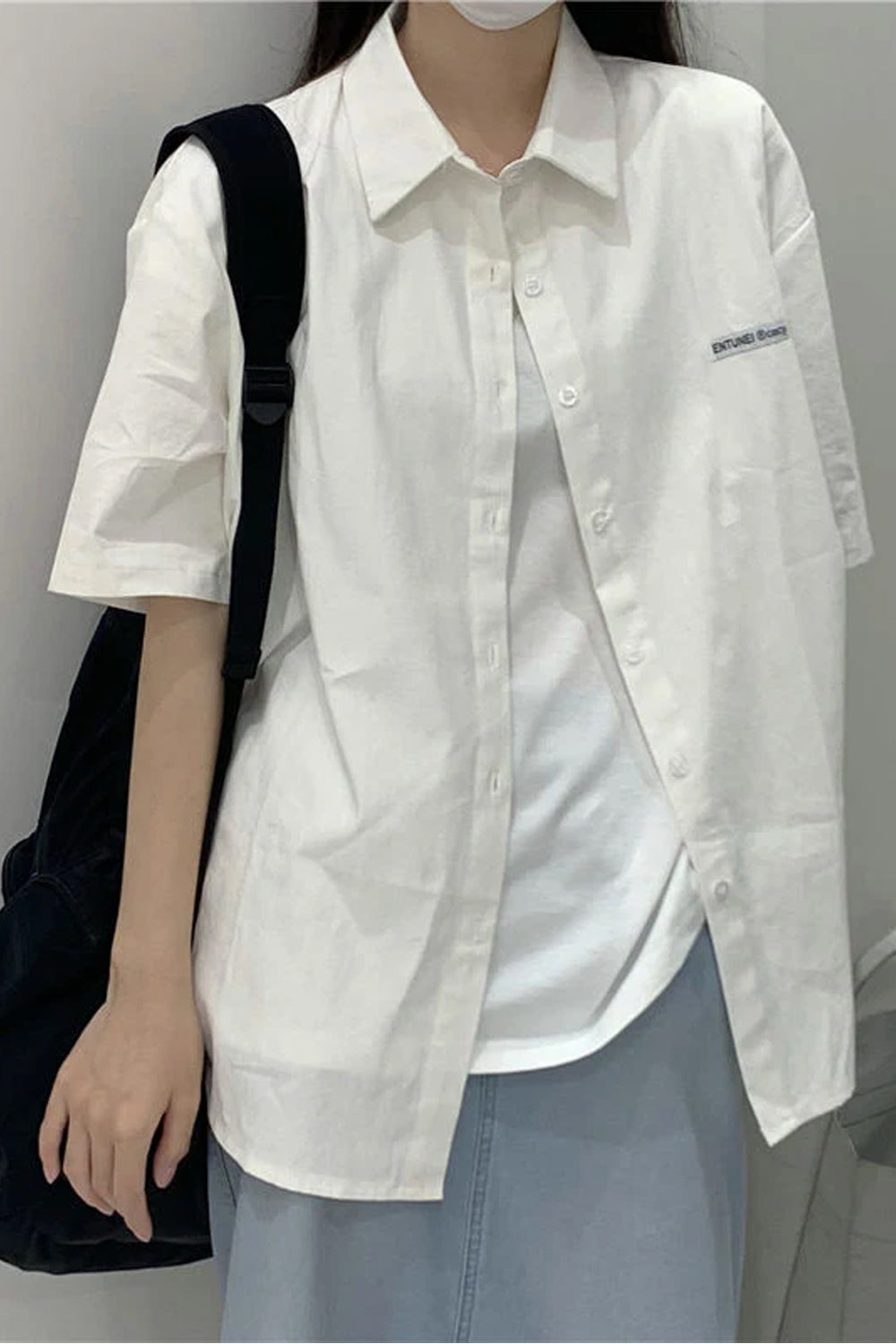 Loose Short Sleeve Basic Blouse Shirts