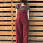 Loose Red Pockets Loose Long Jumpsuits