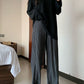 High Waist Loose Casual Pleated Long Pants