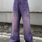 High Waist Retro Purple Long Jeans Pants