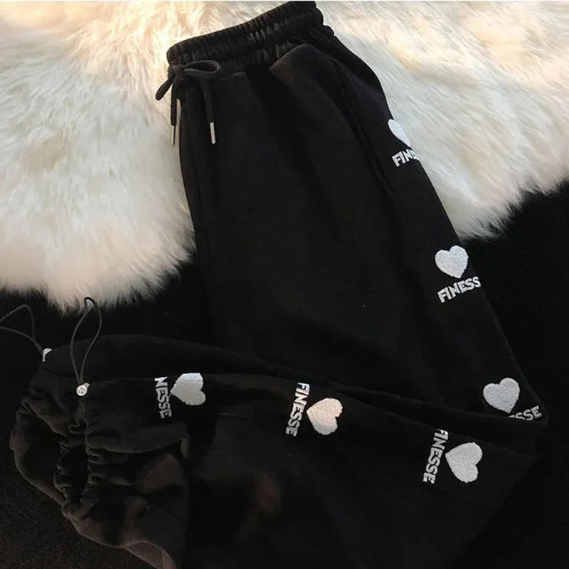 Love Embroidered Jogging Sweatpants