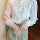 Long Sleeve High Collar Lace Blouse Shirt