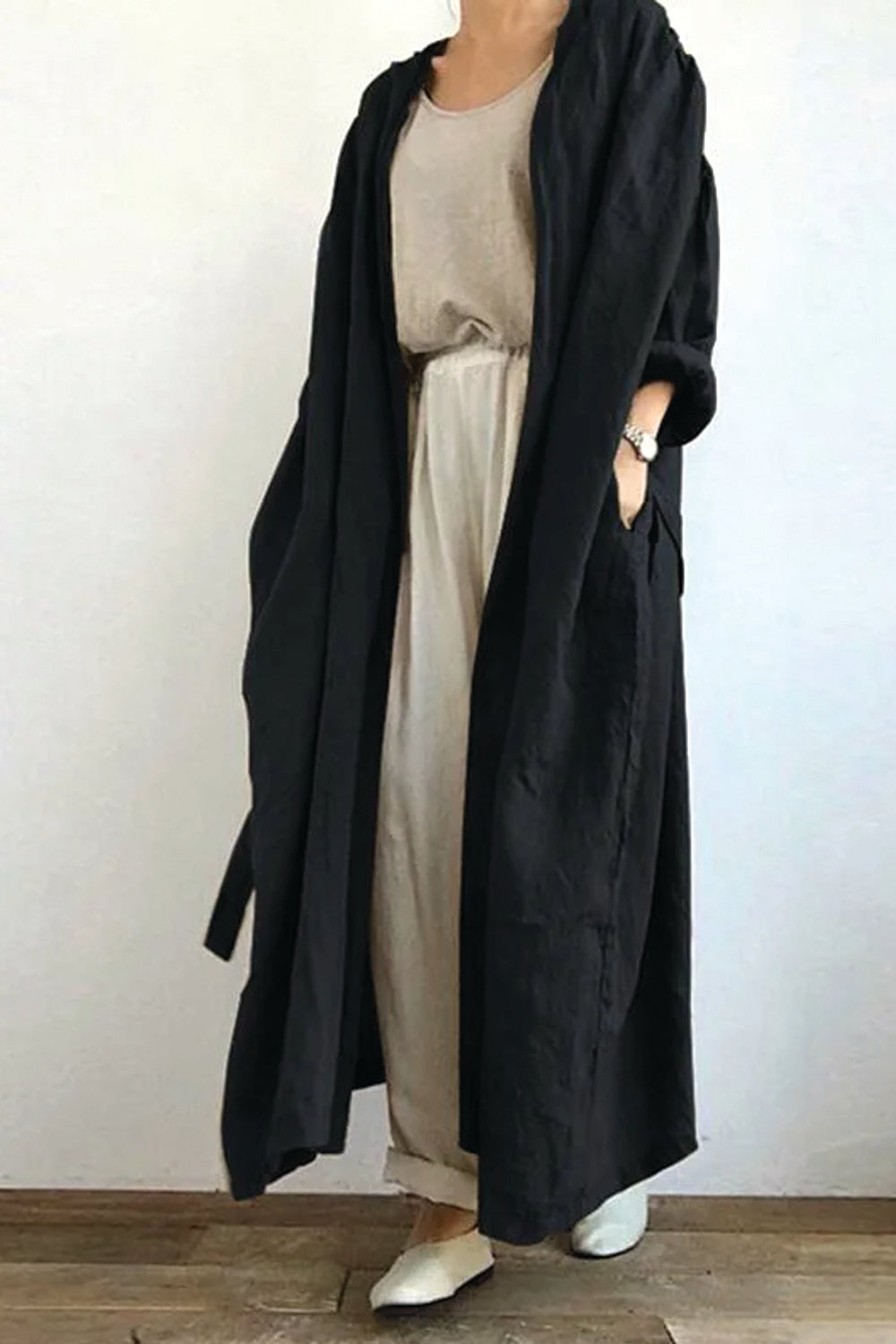 Long Sleeve Long Cotton Outer Cardigan