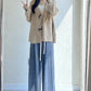 Loose Stylish Striped Long Woolen Pants