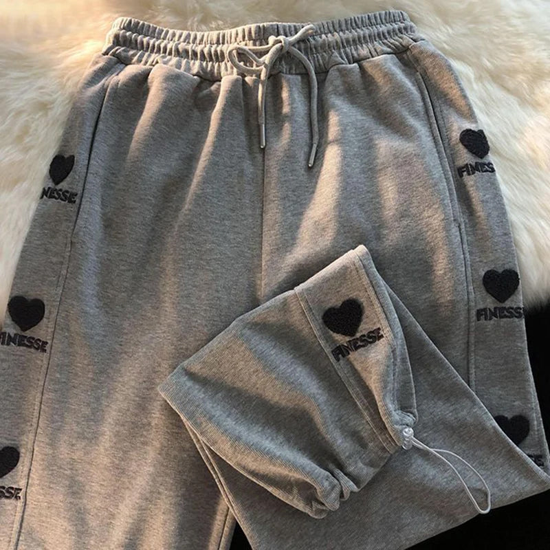 Love Embroidered Jogging Sweatpants