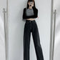 Cross Waist Wide Leg Long Jeans Pants