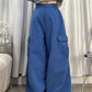 Loose Wide Leg Cargo Pockets Sweatpants