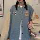 Retro Embroidered Corduroy Baseball Jacket