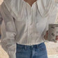 Long Puff Sleeve Peter Pan Collar Blouse Shirt