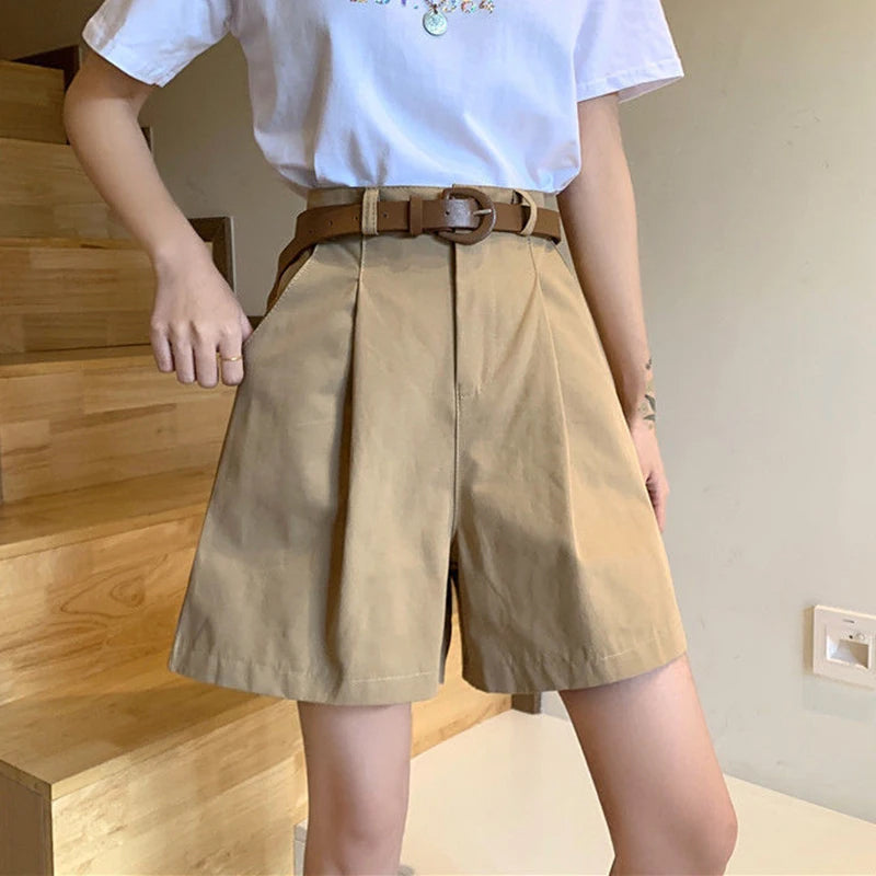 High Waist Basic Colors Shorts Pants