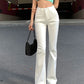 High Waist Long Skinny Flare Jeans Pants