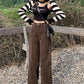 High Waist Dark Colors Casual Jeans Pants