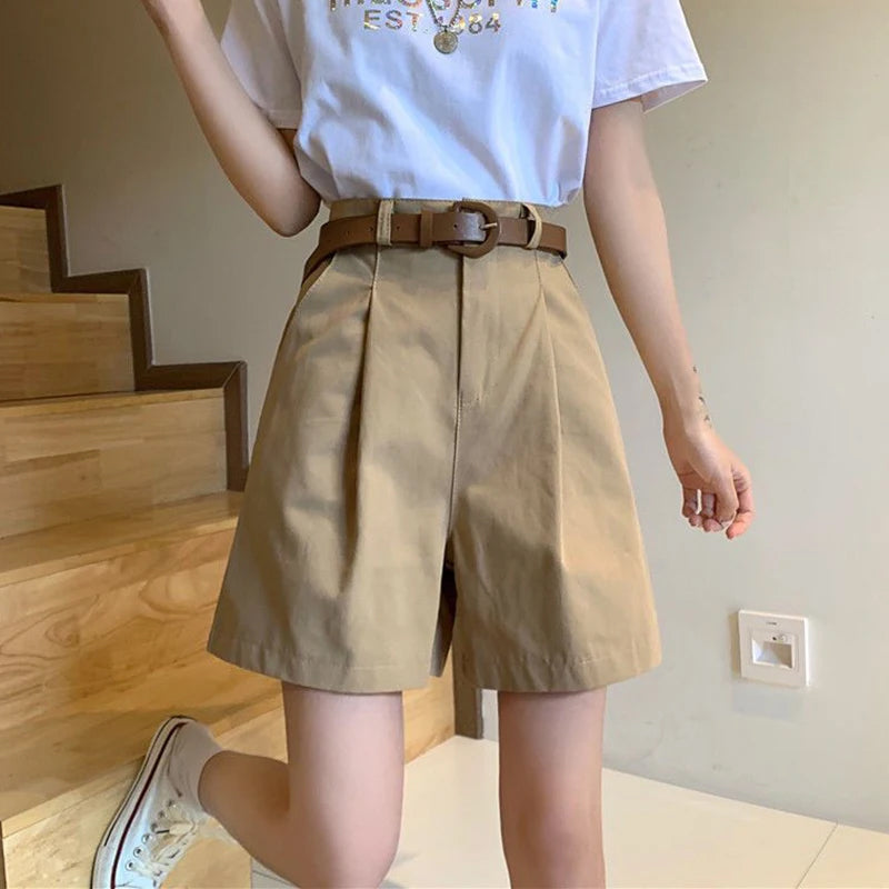 High Waist Basic Colors Shorts Pants