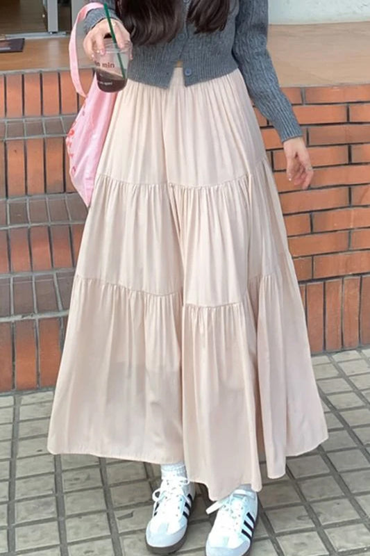 Casual A-Line Long Midi Skirts