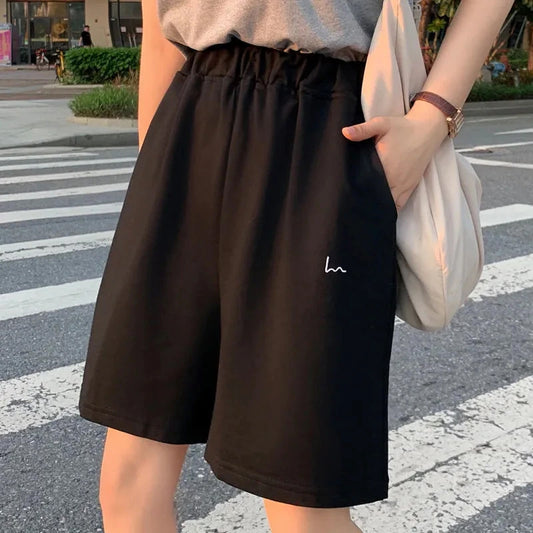 High Waist Printing Loose Shorts Pants