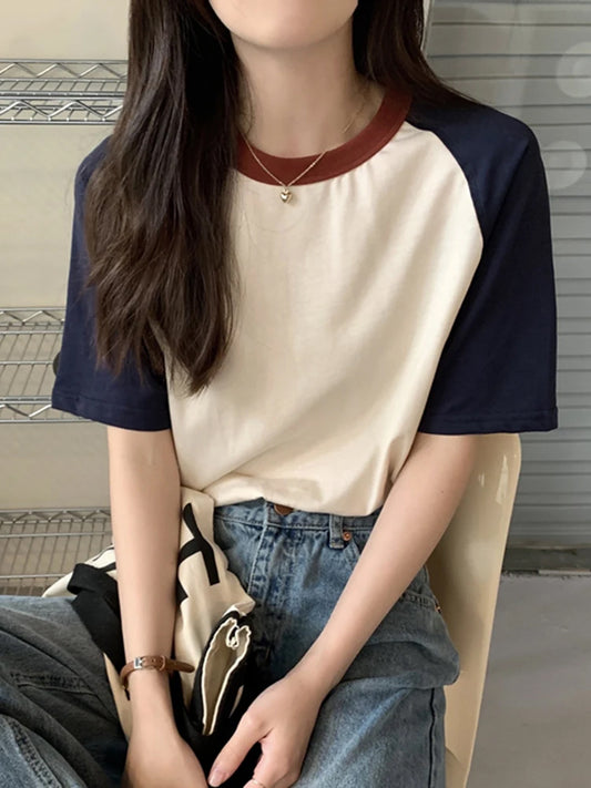 Short Sleeve Colors Block Casual Shirts