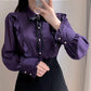 Long Sleeve Bow Tie Style Blouse Shirt