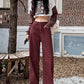 High Waist Dark Colors Casual Jeans Pants