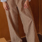 Elastic Waist Casual Plaid Pants