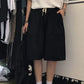 Elastic Waist Knee Length Shorts Pants