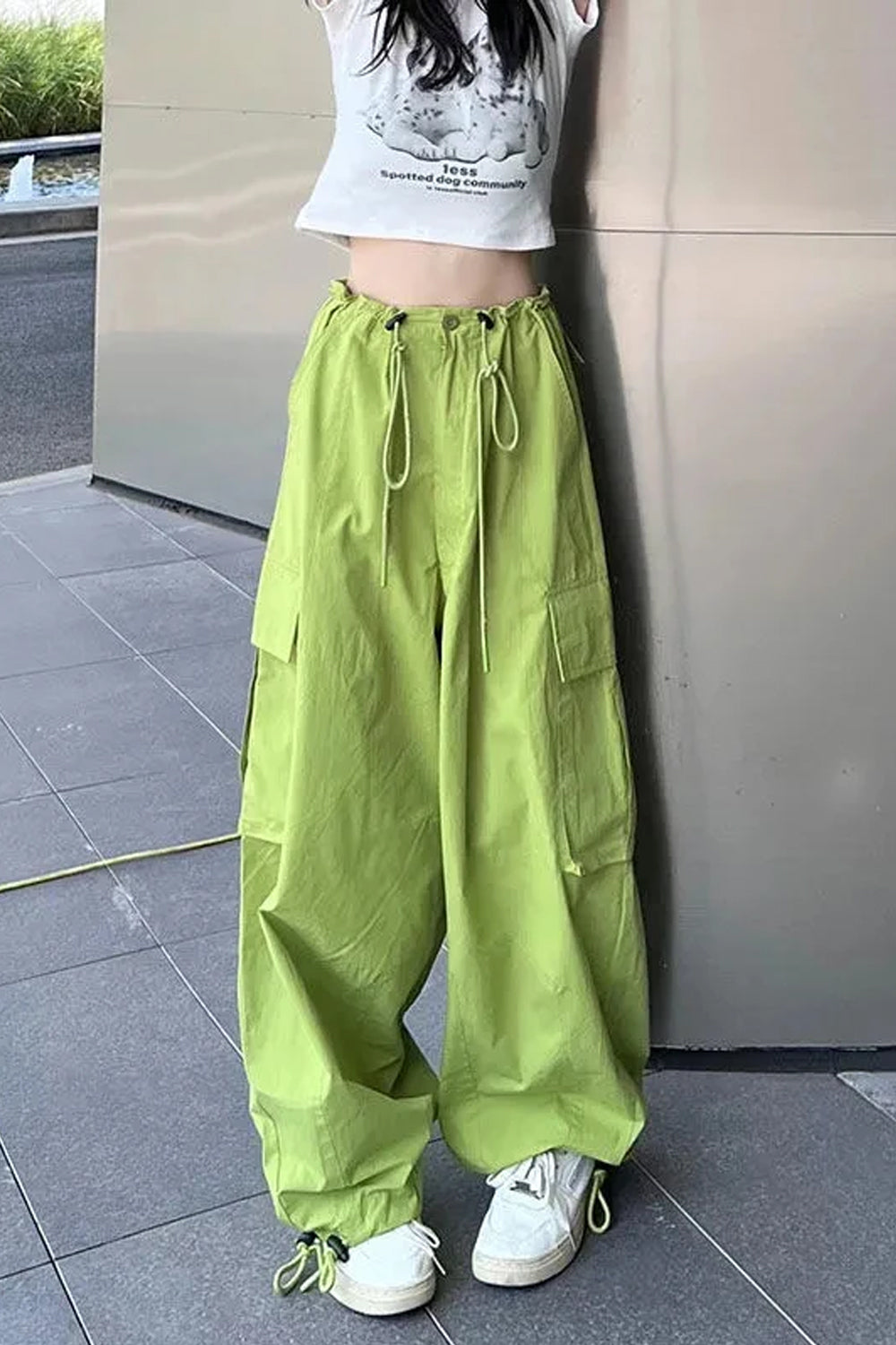 High Waist Loose Cargo Pockets Jogger Pants