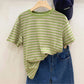 Short Sleeve Colors Striped Shirts