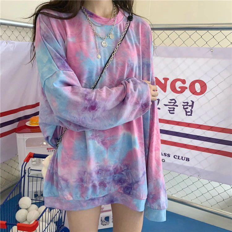 Long Sleeve Tie Dye Color Shirts