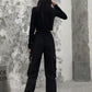 High Waist Casual Jogger Pants With Chain