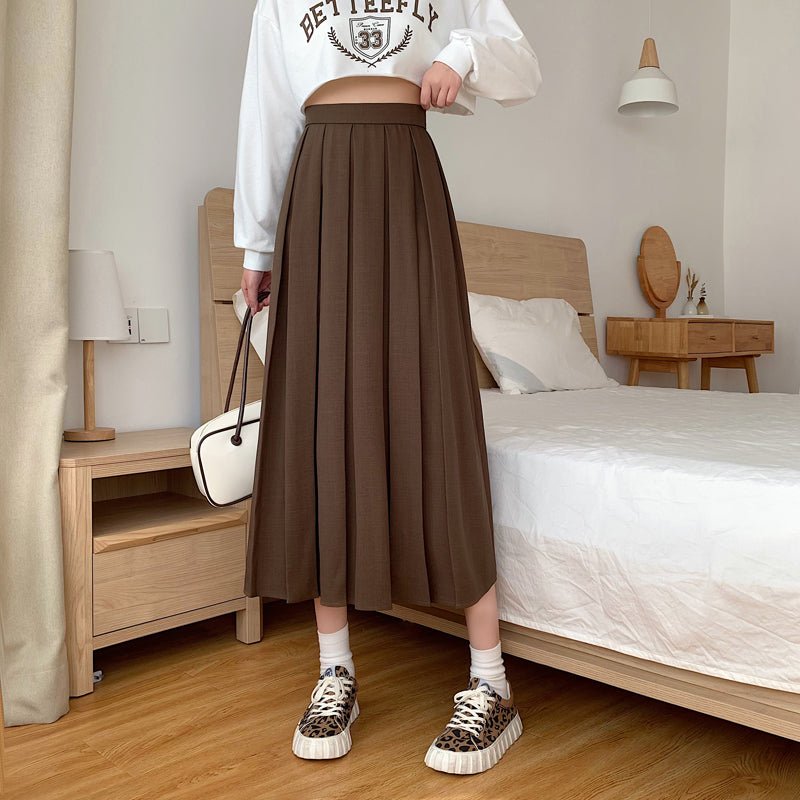 High Waist Elegant Pleated Long Skirts