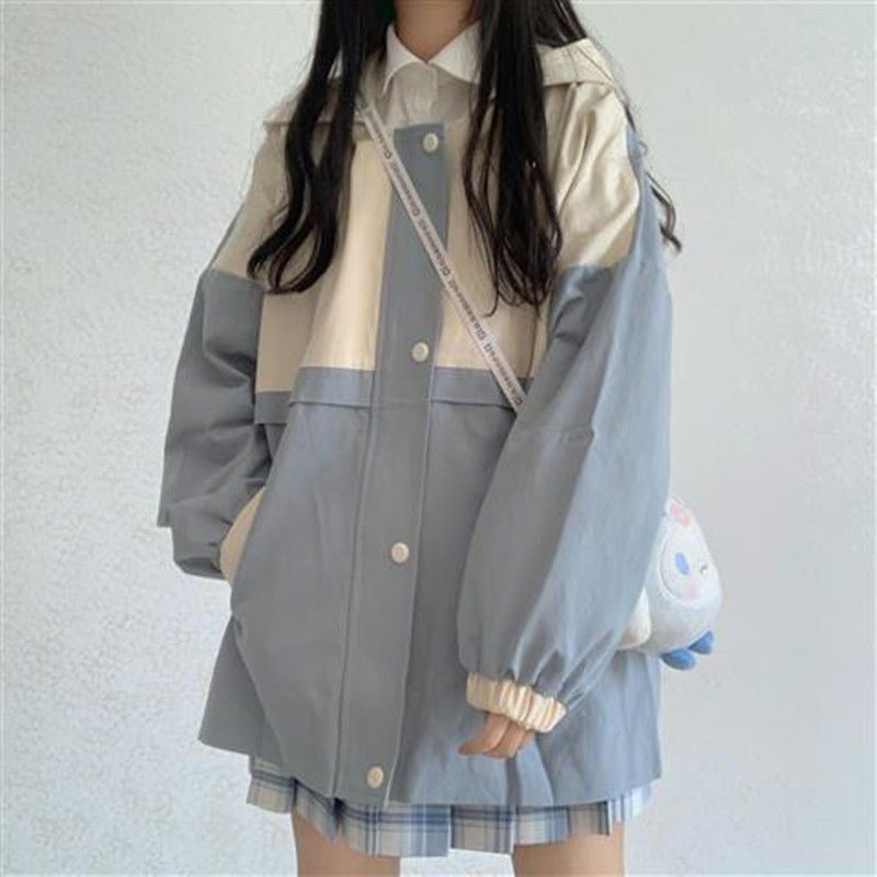 Pastel Blue Color Casual Jackets