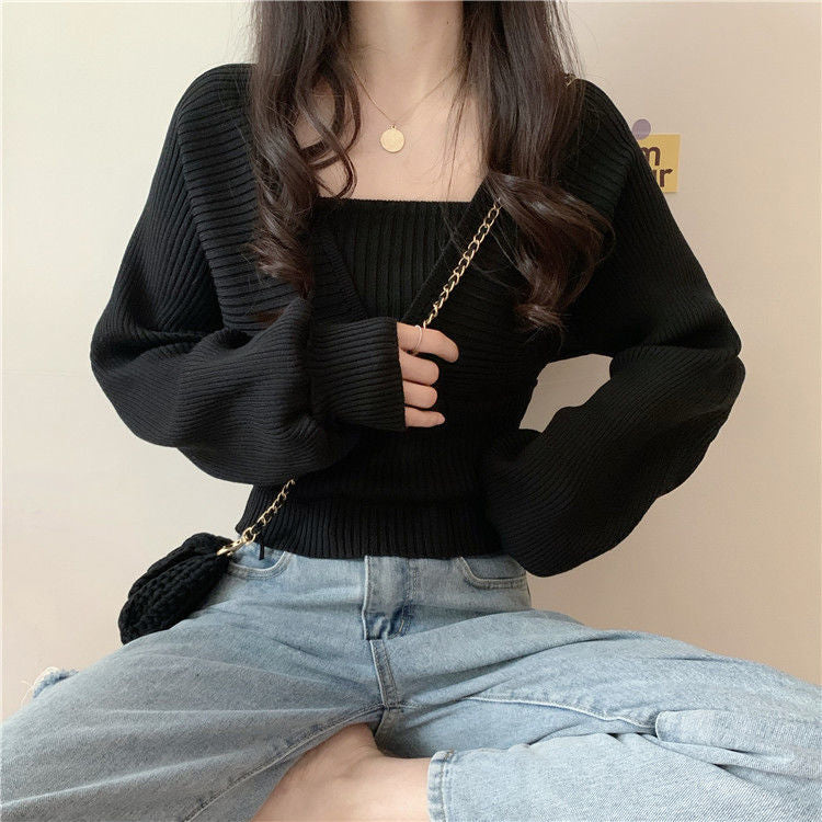 Long Sleeve Casual Knitted Solid Sweater