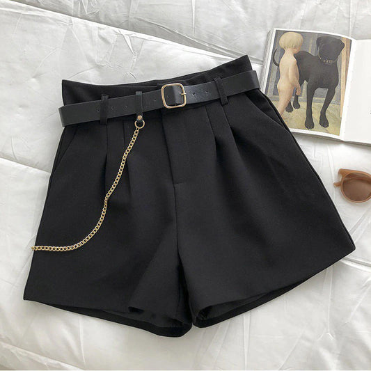 High Waist Straight Office Shorts Pants