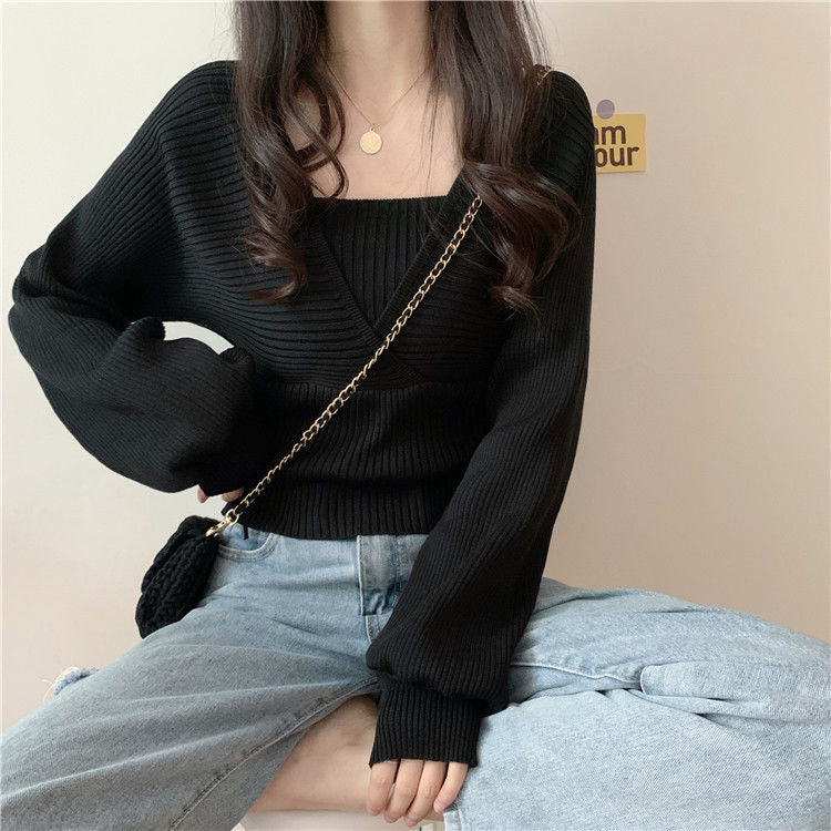 Long Sleeve Casual Knitted Solid Sweater