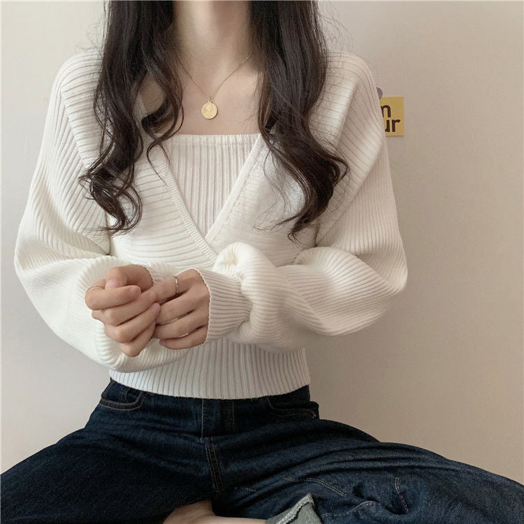 Long Sleeve Casual Knitted Solid Sweater