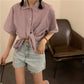 Short Sleeve Casual Colors Blouse Shirts