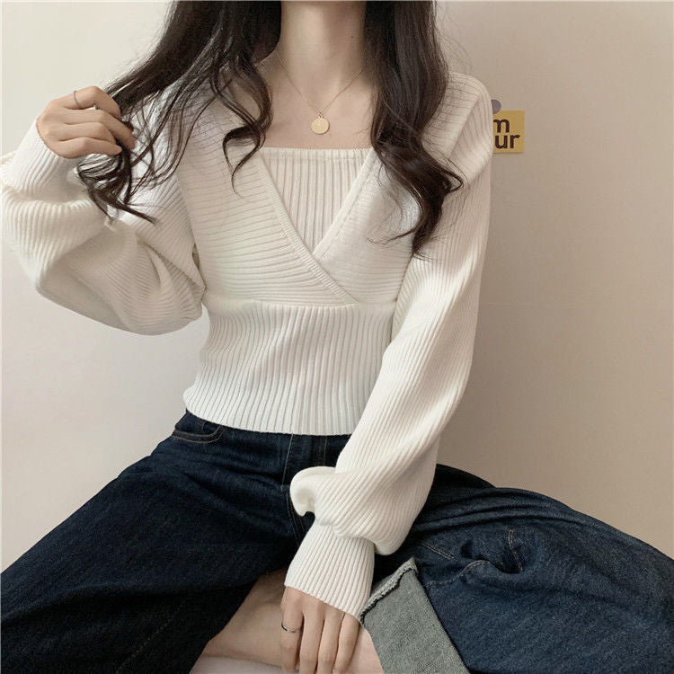 Long Sleeve Casual Knitted Solid Sweater